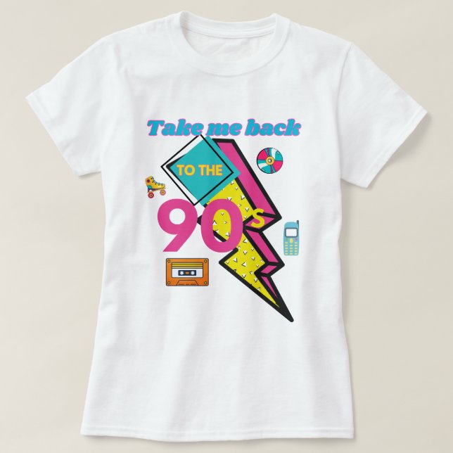 T-shirt Revenez Aux Années 90, Revenez Aux Années 90, (Design devant)