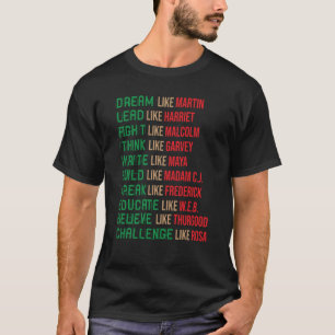 T-shirt Rêver Comme Martin Black History Mois African Cele