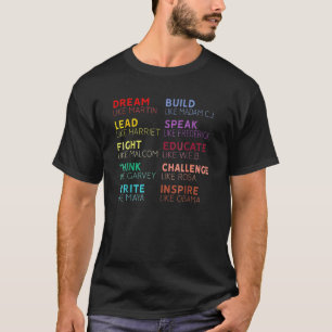 T-shirt Rêver Comme Martin Histoire Noire Afrique Fier Afr