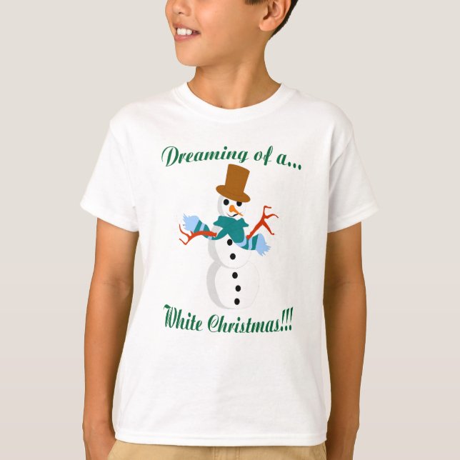 T-shirt Rêver D'Une Chemise De Noël Blanche (Devant)