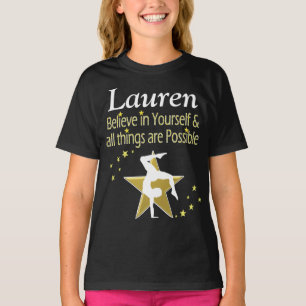 T-SHIRT RÊVES DE FILLES DE GYMNAST PERSONNALISÉS À LA CHEM