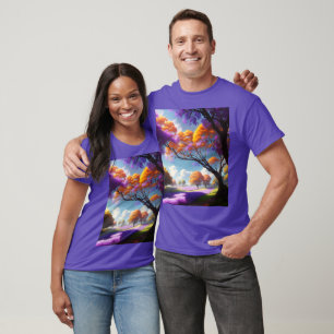 T-shirt Rêves De Lavande Sous Jacaranda Skies,