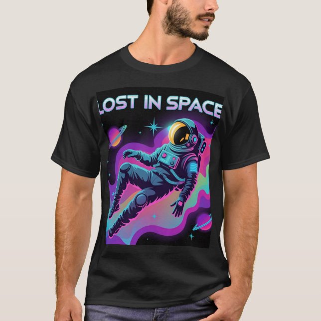 T-shirt Rêves de lune - L'astronaute assis seul dans l'esp (Devant)