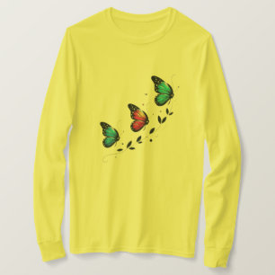T-shirt Rêves de papillon Ailes pastel Une douce ascension