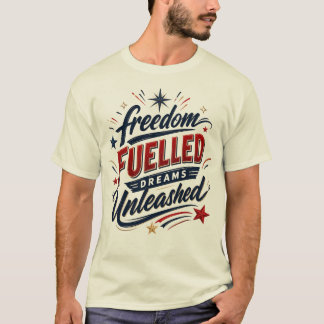 T-shirt Rêves Libérés par la Liberté Graphique Patriotique