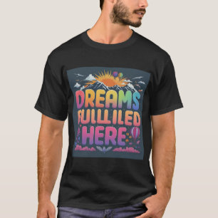 T-shirt Rêves réalisés ici Design hommes