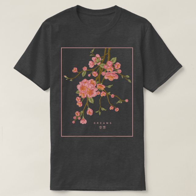 T-shirt Rêves Sakura Fleur Japonaise Fleur Cerise Blossom  (Design devant)