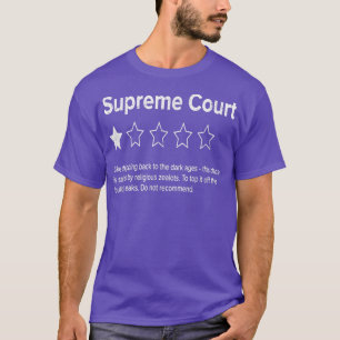 T-shirt Révision De La Cour Suprême, Une Étoile, Ne Recomm