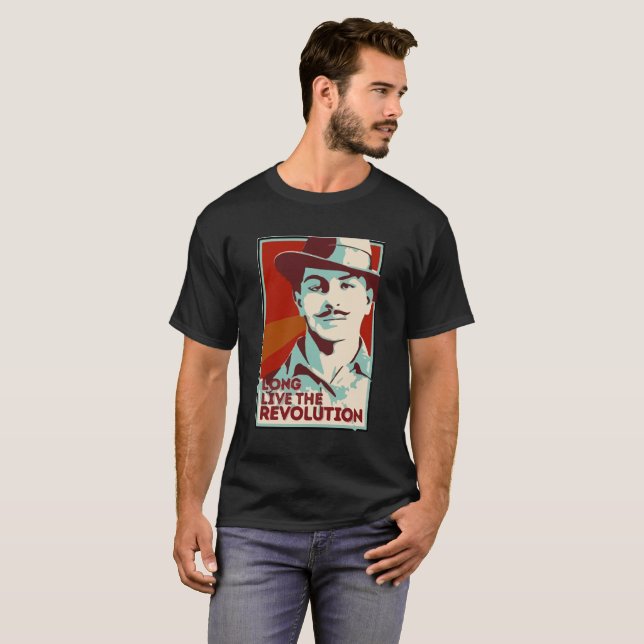 T-shirt Révolution Bhagat Singh (Devant entier)