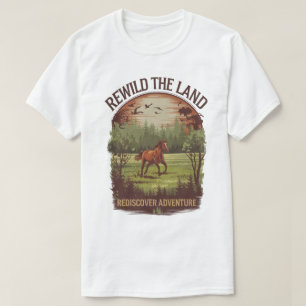 T-shirt Rewild the Land Redécouvrez le design d'aventure