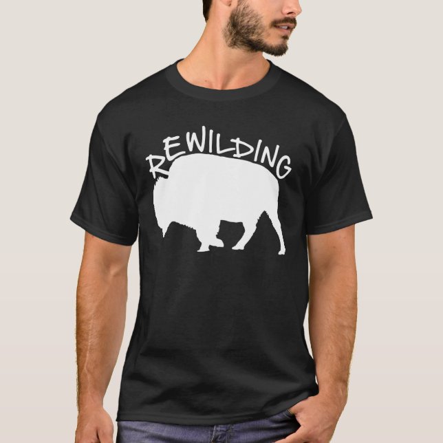 T-shirt rewilding bison bison (Devant)