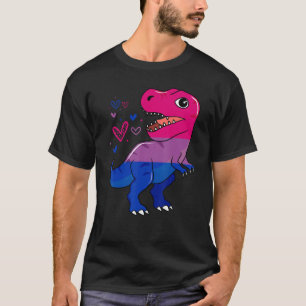 T-shirt Rex Dinosaur Bisexual Drapeau Bisexuality Pride Mo
