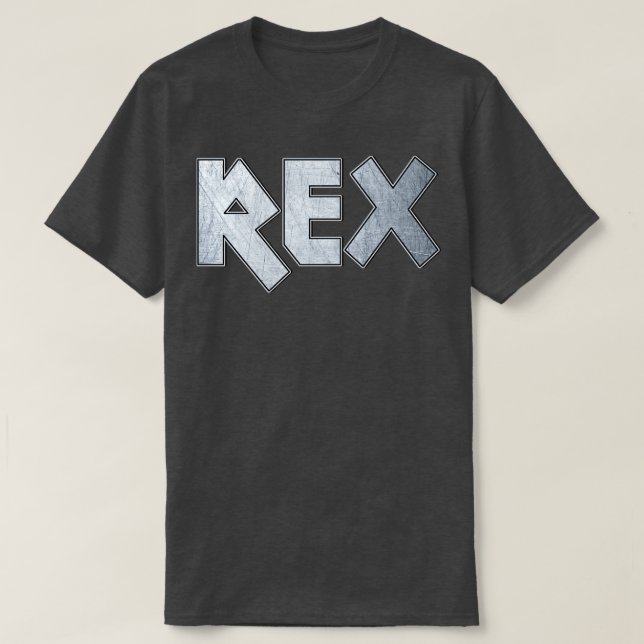 T-shirt Rex métallique lourd (Design devant)