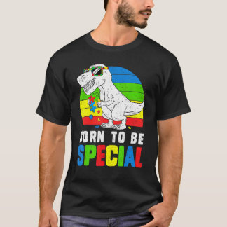 T-shirt Rex spécial né Puzzle Dino Garçons Sensibilisation