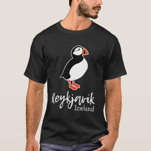 T-shirt Reykjavik Islande avec l'oiseau de Puffin