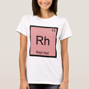 T-shirt Rh - Symbole de l'élément de chimie Casquette roug