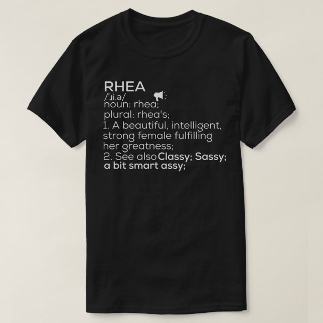 T-shirt Rhea Nom Rhea Définition Rhea Nom Femme Rhea Me (Design devant)