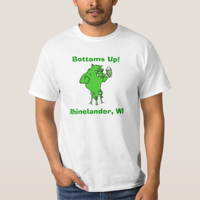T-SHIRT ~ RHINELANDER LE WISCONSIN DE CHEMISES DE ~ DE (Devant)