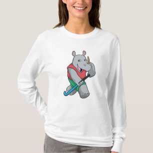 T-shirt Rhino à Hockey avec chauve-souris de hockey