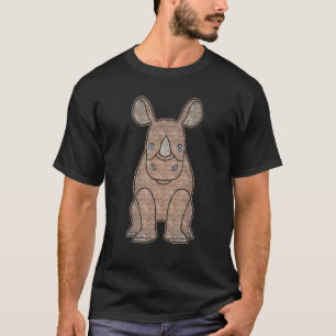 T-shirt Rhino Afrique impression graphique sur la tête ave