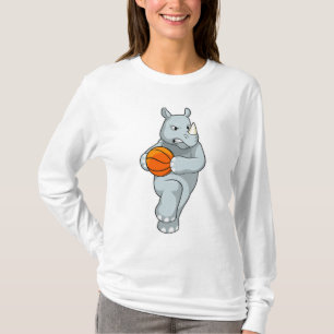 T-shirt Rhino as Basketball