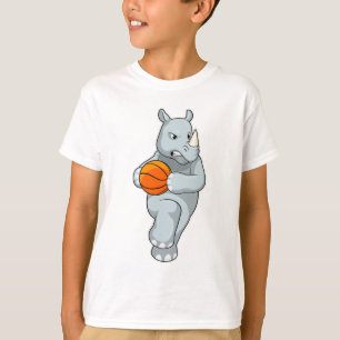 T-shirt Rhino as Basketball