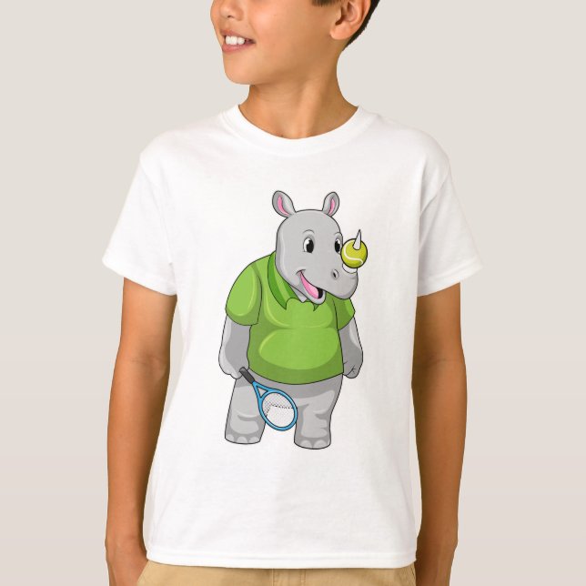 T-shirt Rhino at tennis (Devant)