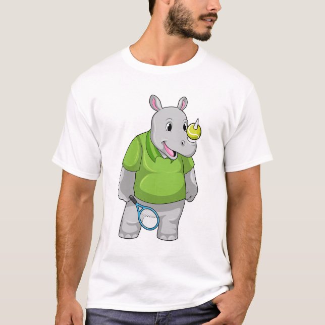 T-shirt Rhino at tennis (Devant)