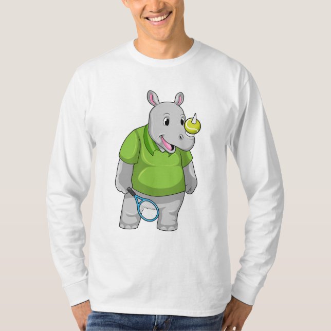 T-shirt Rhino at tennis (Devant)