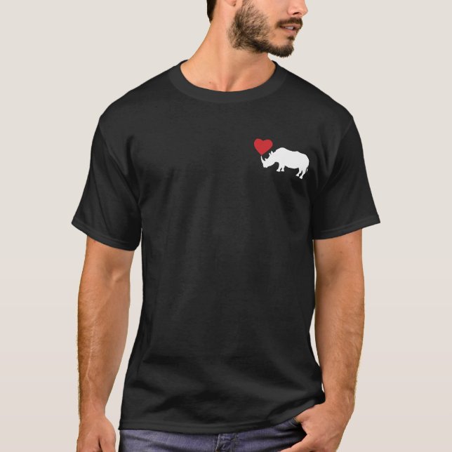 T-shirt Rhino-Blanc-Coeur (Devant)