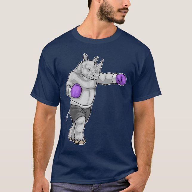 T-shirt Rhino Boxer Boxing gloves Boxing (Devant)
