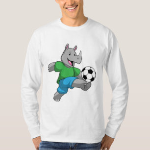 T-shirt Rhino comme joueur de football avec Soccer
