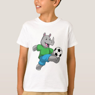 T-shirt Rhino comme joueur de football avec Soccer
