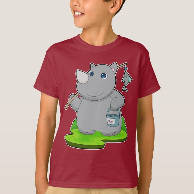 T-shirt Rhino Fisher Pêche (Devant)