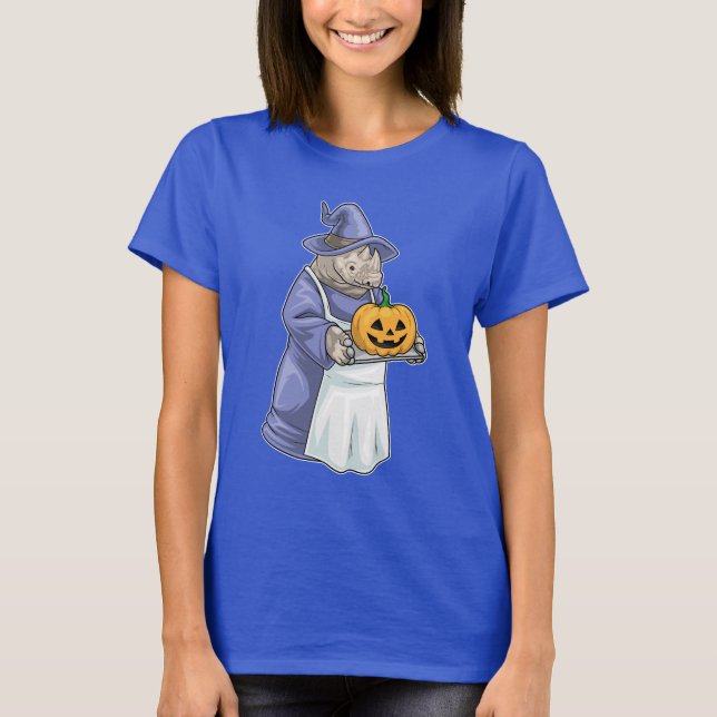 T-shirt Rhino Halloween Witch Baker (Devant)