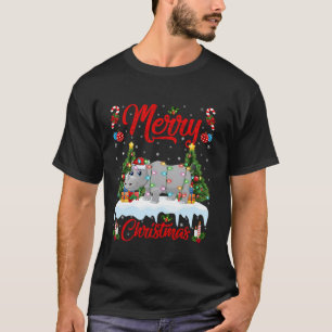 T-shirt Rhino Joyeux sapin Lumière Père Noël Rhino Xm