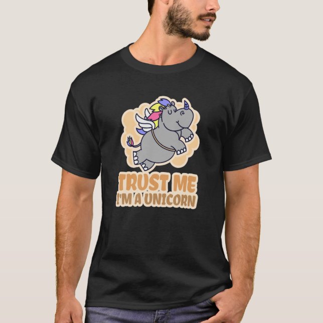 T-shirt Rhino & Trust Me I'm A Unicorn (Devant)