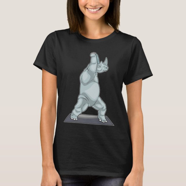 T-shirt Rhino Yoga Yoga mat (Devant)