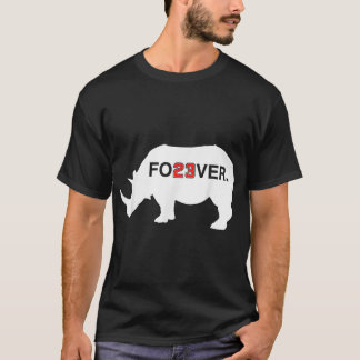 T-shirt Rhinocéros 23 Fo23Ver Numéro 23 Pour Toujours 23 L