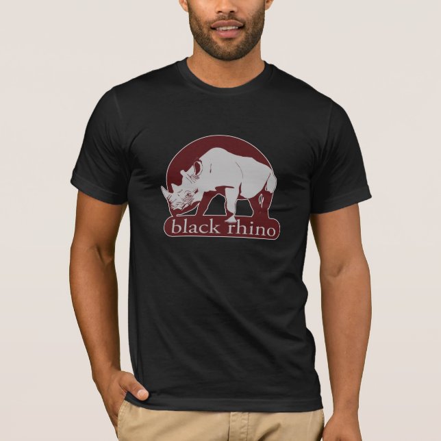 T-shirt rhinocéros noir (Devant)
