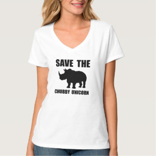 T-shirt Rhinocéros potelé de licorne