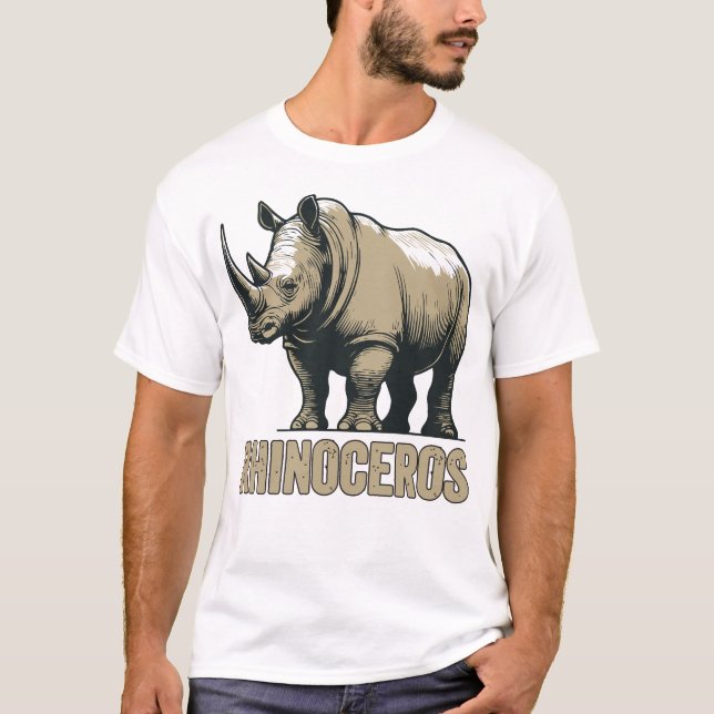 T-shirt Rhinoceros Rhino Safari animal africain (Devant)