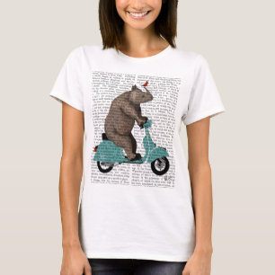 T-shirt Rhinocéros sur le vélomoteur