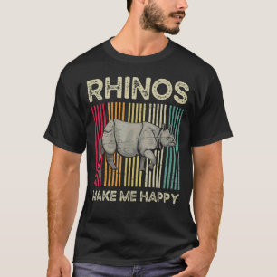 T-shirt Rhinos Me Rendre Joyeux Rhinoceros Horn Zoo Animau