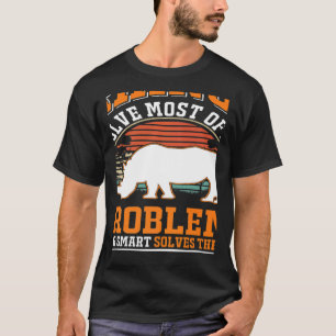 T-shirt Rhinos résoudre la plupart de mes problèmes Rhino