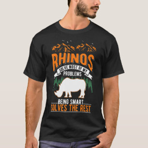 T-shirt Rhinos Résoudre La Plupart De Mes Problèmes Rhino