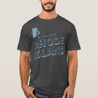 T-shirt Rhode Island Bold Tet The Ocean State Travel Summe