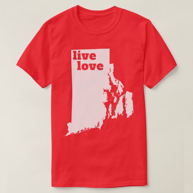 T-shirt Rhode Island Live Love Rhode Island (Design devant)