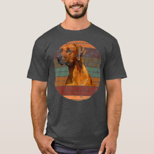 T-shirt Rhodesian Ridgeback Chien Cadeau Retro Sunset