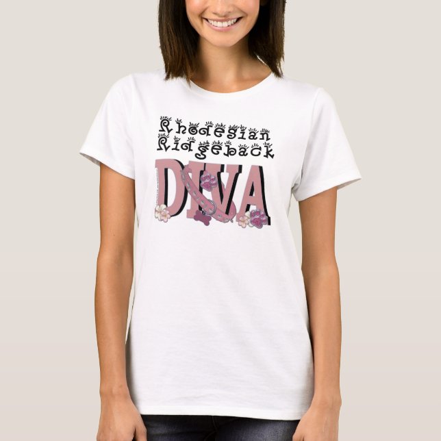 T-shirt Rhodesian Ridgeback DIVA (Devant)